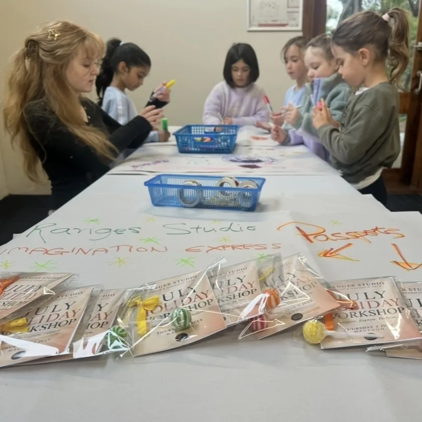 Children working together at the Ranges Studio imagination expo