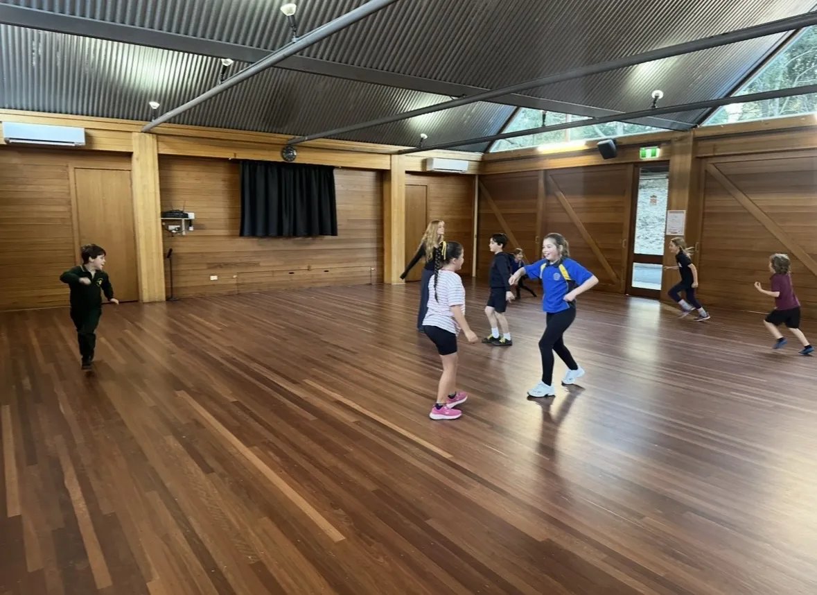Speech and drama students together during a class in the hall at Ranges Studio