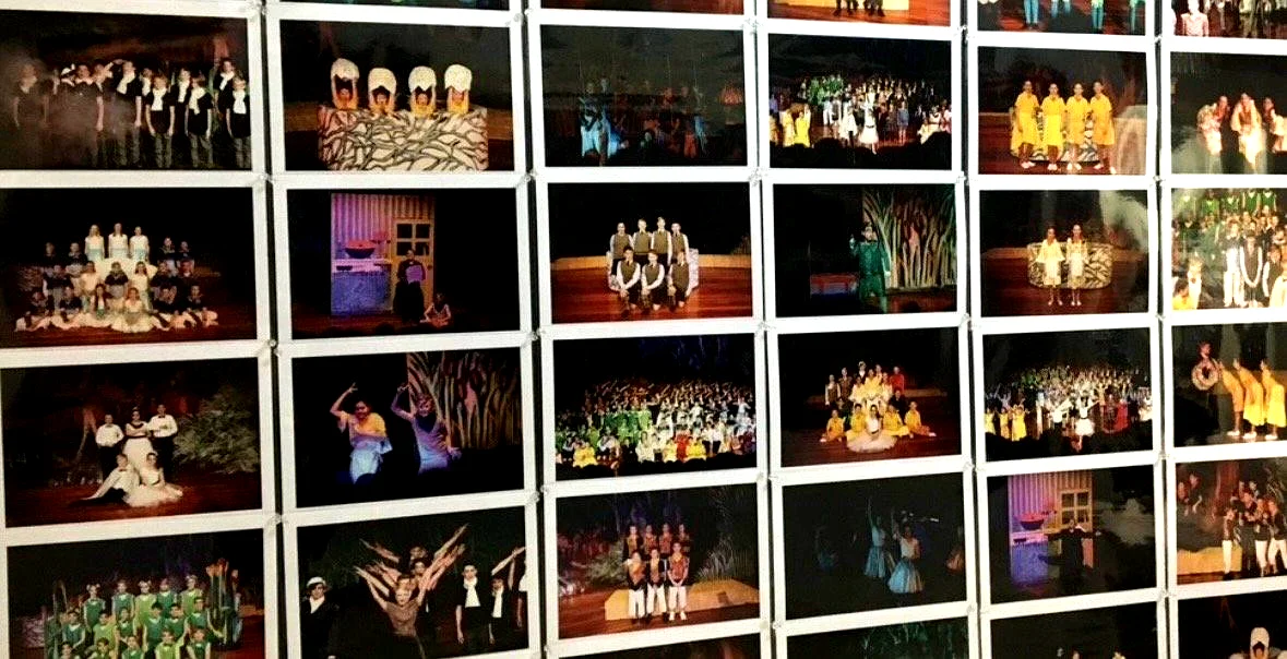 Students performing in a school musical production directed by Ranges Studio